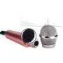 Mini Microphone,Singing Mic Equipment,Beautiful Vocal Quality,Mini Type Space Saving,Metal Frothing Process,3.5mm Audio Connector,Suitable for Laptop, iPhone, Android Phone (Golden)
