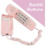 Corded Phone - Phones for Seniors - Phone for Hearing impaired - Ladies Pink - Retro Novelty Telephone + an Improved Version of The Princess Phones in 1965 - Style Big Button - iSoHo Phones