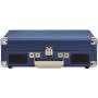 Crosley Cruiser Deluxe Vintage 3-Speed Bluetooth Suitcase Turntable, Blue