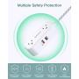 Small Flat Power Strip - Addtam 2 Outlet Portable Plug Strip with 2 USB Ports(1 USB-A Quick Charge, 1 USB-C PD 18W), 5 ft Extension Cord for Travel, Cruise, Desk, and Home Office