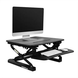 FlexiSpot 27'' Wide Platform Height Adjustable Standing Desk, Removable Keyboard Tray, Black (M1B)