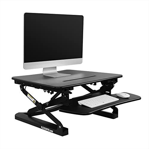 FlexiSpot 27'' Wide Platform Height Adjustable Standing Desk, Removable Keyboard Tray, Black (M1B)