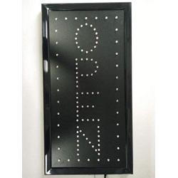 LED Open Sign for Business Displays: Vertical Light Up Sign Open with 2 Flashing Modes | Electronic Lighted Signs for Barber Shops, Bars, Restaurants | Non Toxic Mercury Free (19'' x 10'')