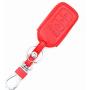 WFMJ Red Leather for Honda Accord Pilot Civic CR-V CR-Z HR-V 4 Buttons Smart Key Chain Cover Case Fob