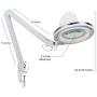 Brightech LightView PRO LED 2.25x Magnifying Glass Clamp Lamp: Daylight Bright Lighted Lens – Dimmable, Adjustable Color Temperature Utility Light for Desk, Table, Task, Craft, Workbench –White