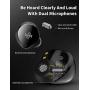Wireless Earbuds, Boltune Bluetooth V5.2 with 4 Mics Super Lightweight Bluetooth Earbuds, CVC 8.0 Stereo Sound Deep Bass, IPX8 Waterproof in-Ear Headphones Single/Twin Mode for iPhone/Android