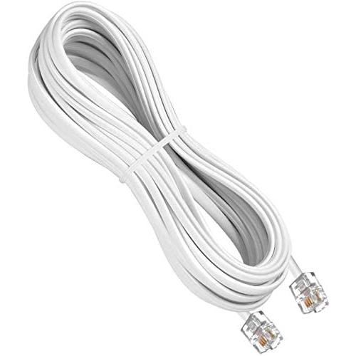 16 Feet White Telephone Extension Cord Cable Line Wire