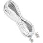 16 Feet White Telephone Extension Cord Cable Line Wire