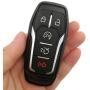 Black TPU Key Fob Cover Case Remote Holder Skin Glove for Ford Fusion F-150 Edge Explorer Mustang Lincoln MKZ MKC 3/4/5 Buttons Smart Key(NOT fit Flip/Folding key)