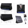 Azpen Dockall D108 Fast Wireless Charging Dock W/Bluetooth Speakers, Gray