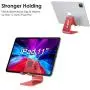 Upgraded Aluminum Cell Phone Stand, OMOTON C1 Durable Cellphone Dock with Protective Pads, Smart Stand Designed for iPhone 11 Pro Max XR XS 8 Plus 7 SE, iPad Mini, Android Phones, Red