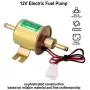 Electric Fuel Pump 12v Universal Inline Fuel Pump Low Pressure 2.5-4 PSI Gas Diesel Transfer Fuel Pump for Carburetor Lawnmover Boat Carter HEP-02A