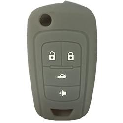 New Gray 4 Buttons Key Cover for Flip Folding Key Case Cover Silicone cover for 2010 2011 2012 2013 2014 Camaro
