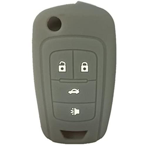 New Gray 4 Buttons Key Cover for Flip Folding Key Case Cover Silicone cover for 2010 2011 2012 2013 2014 Camaro