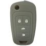 New Gray 4 Buttons Key Cover for Flip Folding Key Case Cover Silicone cover for 2010 2011 2012 2013 2014 Camaro
