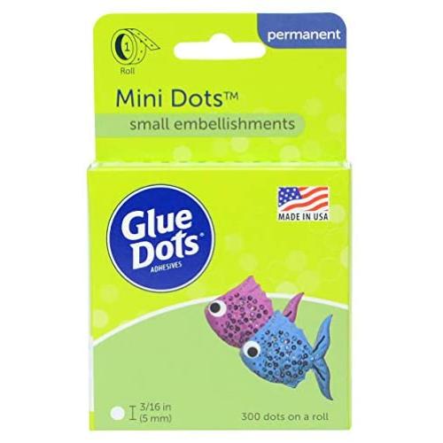 Glue Dots Mini Dot Roll, Contains 300 (.19 inch) Mini Adhesive Dots (32794-300)