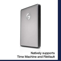 G-Technology 2TB G-DRIVE Mobile USB-C (USB 3.1 Gen 1) Portable External Hard Drive, Space Gray - 0G10317