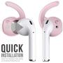 EarBuddyz 2.0 Ear Hooks and Covers Accessories Compatible with Apple AirPods 1 & 2 or EarPods Headphones/Earphones/Earbuds (3 Pairs) (Pretty in Pink)