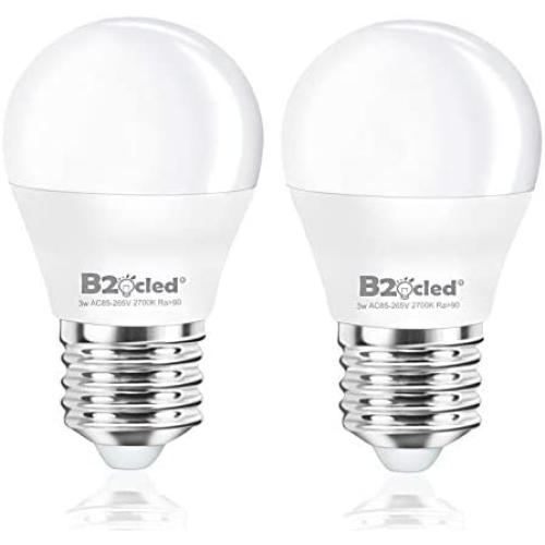 LED Light Bulb 3W（25 Watt Equivalent） A15 Lamp Warm White 2700K CRI90+ Non-Dimmable E26/E27 Base for Home Lighting Decorative 240-Lumen 2-Pack