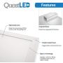 1x4 LED Panel Edge-Lit Slim (4 Pack) 3000k, 40W, 12x48-Inch, Flush Drop Ceiling Light for Home, Office - Slim, Energy Efficient LED Lighting Fixtures - 0-10V Dimmable Panel