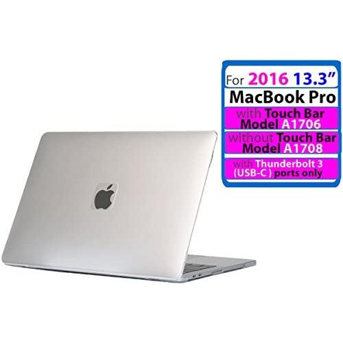 mCover Hard Shell Case for Apple MacBook Pro 13.3-inch (Touch Bar w/USB-C (A1706 A1708 A1989 A2159 A2251), Clear)
