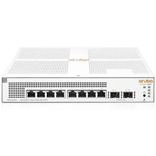 Aruba Instant On 1930 8-Port PoE Gb Ethernet 8xGE PoE (124W), 2X 1G SFP, L2+ Smart Switch US Cord (JL681A#ABA)