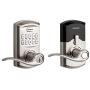 Kwikset 99170-001 SmartCode 917 Keypad Keyless Entry Traditional Residential Electronic Lever Deadbolt Alternative with Tustin Door Handle and SmartKey Security, Satin Nickel