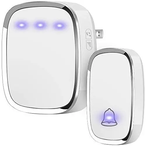 Anko Wireless Doorbell, Plug and Play Waterproof Door Bell Kit; 1000 Feet Operating Range; 36 Chimes Quality Sound; 4 Levels Adjustable Volume, Led Flash Indicator