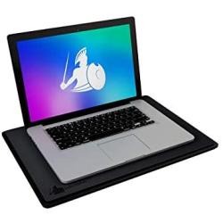 DefenderShield DefenderPad Laptop Radiation Heat Shield (Black) and DefenderPad Accessory Pillow Bundle – EMF and 5G Blocker- EMF Notebook Computer Lap Pad/Lapdesk Compatible 17” laptops