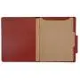 Amazon Basics Classification Folder- 100% Recycled, 1 Divider, 2'' Embedded, Letter, Red, 10 per Box