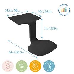 ECR4Kids - ELR-15810-BK The Surf Portable Lap Desk, Flexible Seating for Homeschool and Classrooms, One-Piece Writing Table for Kids, Teens and Adults, GREENGUARD [Gold] Certified, Black