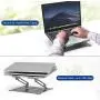 Besign LS05 Aluminum Laptop Stand, Ergonomic Adjustable Notebook Stand, Riser Holder Computer Stand Compatible with Air, Pro, Dell, HP, Lenovo More 10-15.6'' Laptops (Grey)