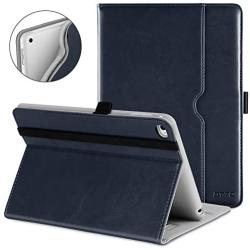 DTTO iPad Mini 4 Case, Premium Leather Folio Stand Cover Case with Multi-Angle Viewing and Auto Wake-Sleep Function, Front Pocket for Apple iPad Mini 4 - Blue
