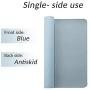 Multifunctional Office Desk Pad, 31.5'' x 15.7'' Waterproof PU Leather Mouse Pad/Mat, Laptop/Computer Desk Mat, Antiskid Desk Writing Mat for Office/Home (Blue)