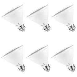 Hyperikon LED PAR30, Dimmable Bulb, 12W=100W, Short Neck Flood Light, CRI 90+, Energy Star, UL, Soft White, 6 Pack