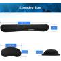 VictSing Keyboard Wrist Rest, Wrist Support Pads for Keyboard and Mouse, Memory Foam Ergonomic Cushion for Carpal Tunnel, Mouse Rest Pad Pain Relief Easy Typing for Computer, Laptop, Office, Black