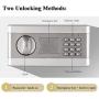 ETE ETMATE Safe Security Box, Digital Keypad and Key Lock for Cash Money Jewelry, Fireproof Waterproof Safe Cabinet with Induction Light（1.0cub）