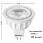 Wixann MR16 LED Light Bulb, 2700K Soft Warm White, 12-Volt, 5W-50W Equivalent, GU5.3 Bi-Pin Base, 36 Degree Spot Lighting for Indoor/Outdoor Landscape Track Bulbs-Not Dimmable (6 Pack)
