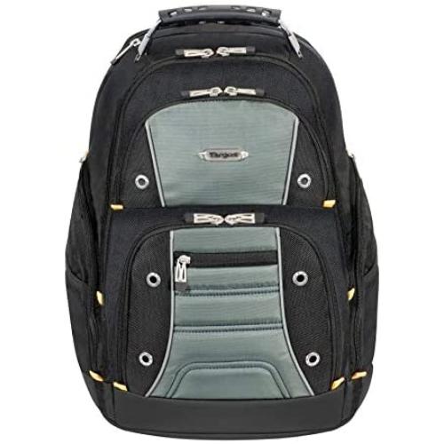 Targus Drifter II Backpack Design for Business Professional Commuter with Large Compartments, Durable Water Resistant, Hidden Zip Pocket, Protective Sleeve fits 16-Inch Laptop, Black/Gray (TSB238US)