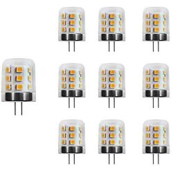 Makergroup T3 G4 Bi-pin LED Light Bulbs 12VAC/DC Low Voltage 3Watt Warm White 2700K-3000K for Outdoor Landscape Lighting Path Lights, Deck Lights, Step Lights,Paver Lights 10-Pack