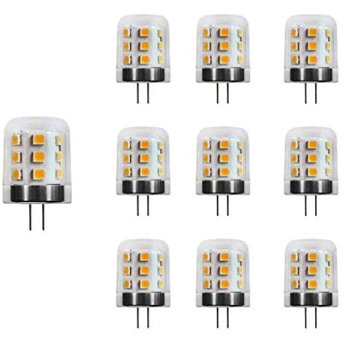 Makergroup T3 G4 Bi-pin LED Light Bulbs 12VAC/DC Low Voltage 3Watt Warm White 2700K-3000K for Outdoor Landscape Lighting Path Lights, Deck Lights, Step Lights,Paver Lights 10-Pack
