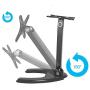 Monitor Stand, TV Desktop Flat Suitable for Most 10-27'' Screens, Fixed Height 12'' Computer Monitor Stand, Easy Tilt Design,Plane Rotation 360 °, Max VESA 100x100