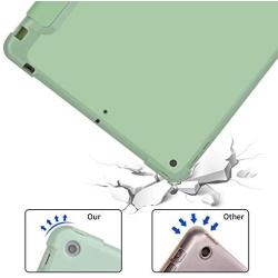 iPad 8th Generation/7th Gen Case with Pencil Holder, 10.2 Inch iPad Case for Kids, Slim Trifold Stand Full Body Protective Smart Cover for iPad 8 Gen 2020 & 7 Gen 2019 - Green