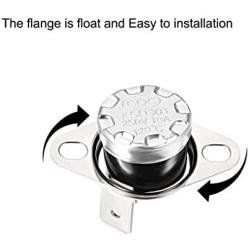 uxcell KSD301 Thermostat 120°C/248°F 10A N.C Adjust Snap Disc Temperature Switch for Microwave,Oven,Coffee Maker 2pcs