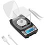 KUBEI USB Rechargeable Digital Milligrams Scale 50g x 0.001g, High Precision Jewelry Scale, Reloading Professional Mini Digital Pocket Scale, Portable Electronic Scale Weight Grams and Oz