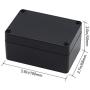 Zulkit Project Box ABS Plastic IP65 Waterproof Dustproof Electrical Junction box Enclosure Black 3.94 x 2.68 x 1.97 inch (100X68X50mm) (Pack of 2)