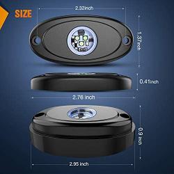 Nilight LED Rock Light 4PCS White Light Pods Waterproof Under Body Wheel Well Light Exterior Interior Lights for Car Truck Pickups ATV UTV SUV Motorcycle Boat, 2 Years Warranty