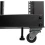 StarTech.com 25U Open Frame Server Rack - 4 Post Adjustable Depth (22'' to 40'') Network Equipment Rack w/ Casters/ Levelers/ Cable Management (4POSTRACK25U), Black
