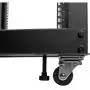 StarTech.com 25U Open Frame Server Rack - 4 Post Adjustable Depth (22'' to 40'') Network Equipment Rack w/ Casters/ Levelers/ Cable Management (4POSTRACK25U), Black