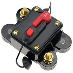 ANJOSHI Circuit Breaker 150amp 50A-300A with Manual Reset Home Solar System Fuse Holder for Car Audio and Amps Protection 12V-24V DC Reset Fuse Inverter Replace Fuses